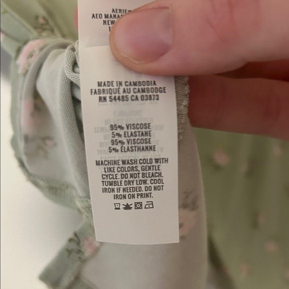 Aerie Real Soft Ruffle Floral Pajama Shirt - Picture 4 of 5